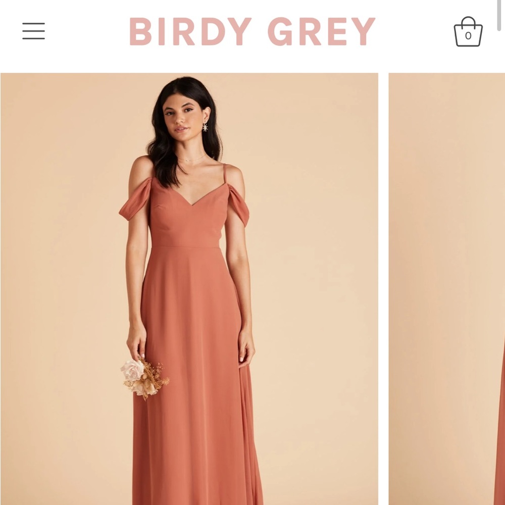 Birdy Grey Devin Convertible Bridesmaids Dress — Terracotta - 5’4 length altered